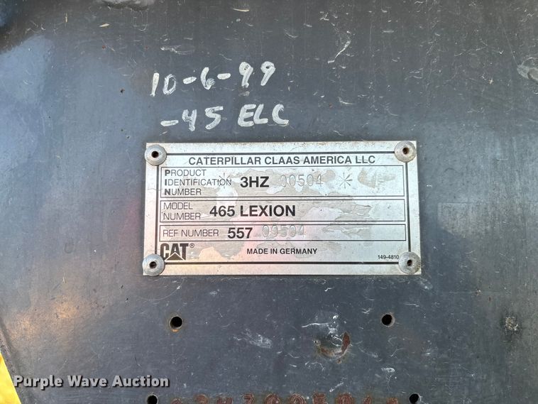 image for item ED2302 1999 Caterpillar Lexion 465 RWA combine