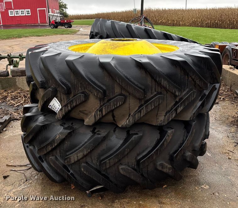 image for item EE4035 (4) 520/85R42 tires and wheels