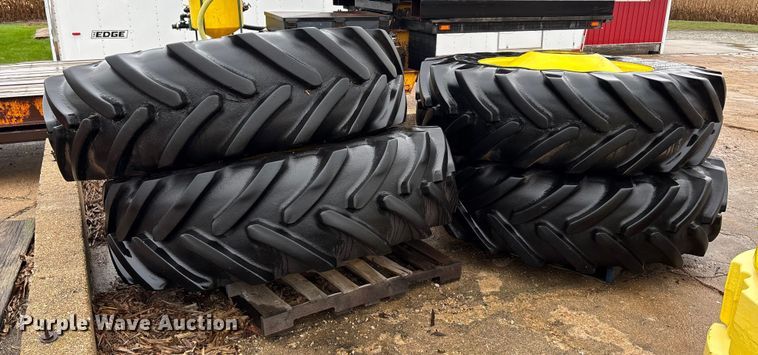 image for item EE4035 (4) 520/85R42 tires and wheels