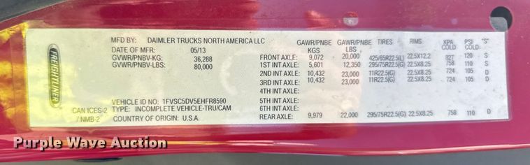 image for item EF2199 2014 Freightliner Business Class M2 feed delivery truck