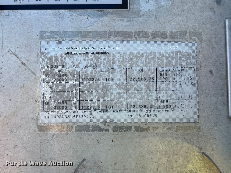 image for item EF2203 2008 Warren AT38SRTV9 feed delivery trailer