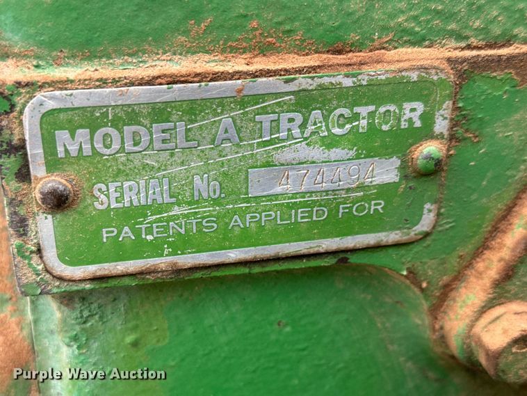 image for item EM8356 John Deere A tractor