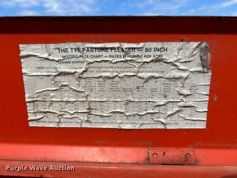 image for item EN5693 Tye Pasture Pleaser no-till grain drill