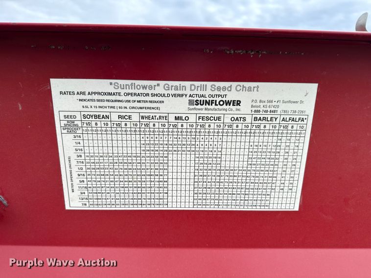 image for item EP0707 Sunflower 9433 grain drill