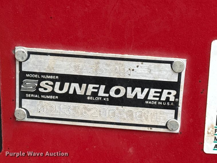 image for item EP0707 Sunflower 9433 grain drill