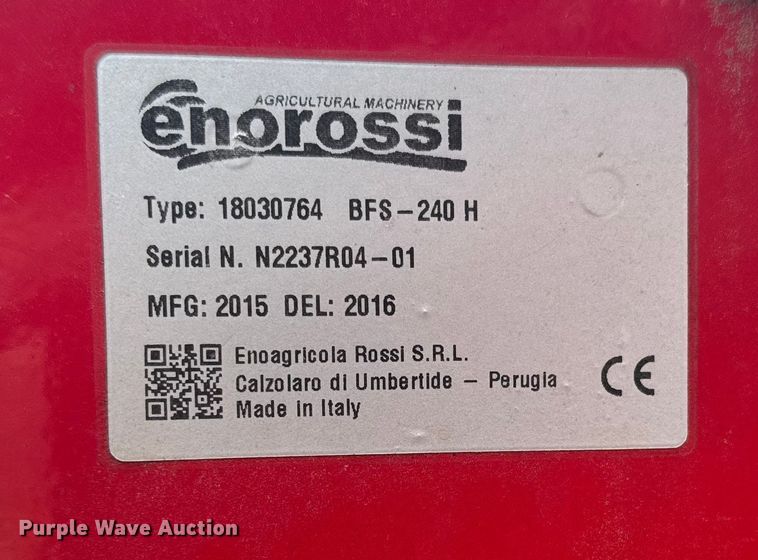 image for item ER2493 2015 Enorossi BFS-240 H sickle mower
