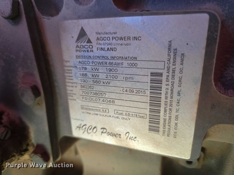 image for item EU3926 2016 Massey Ferguson WR9870 swather / windrower