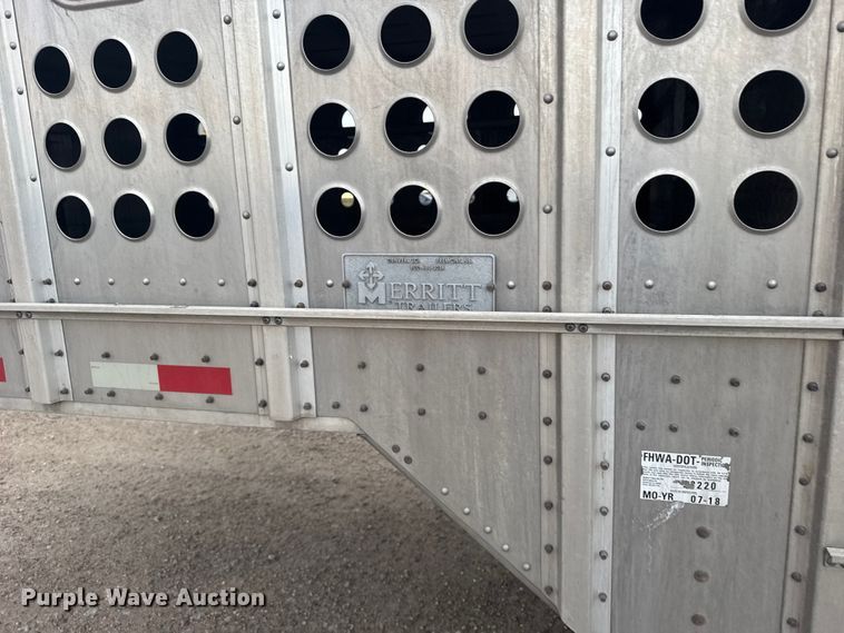 image for item EU6090 2019 Merritt DDLCDB livestock trailer
