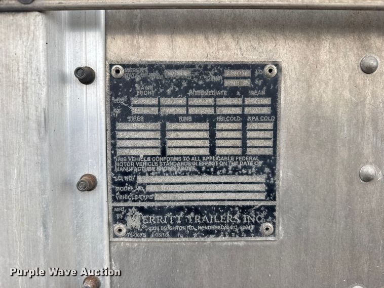 image for item EU6091 2018 Merritt DDLCDBM livestock trailer