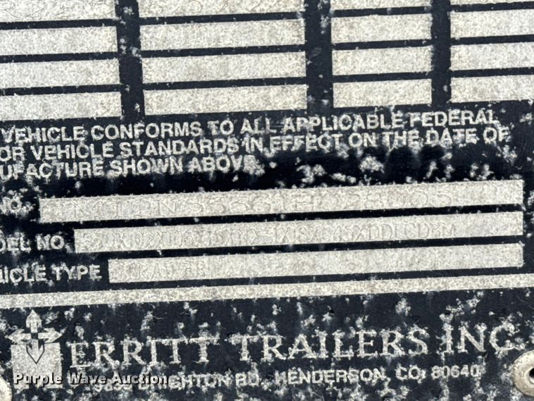 image for item EU6093 2018 Merritt DDLCDBM livestock trailer