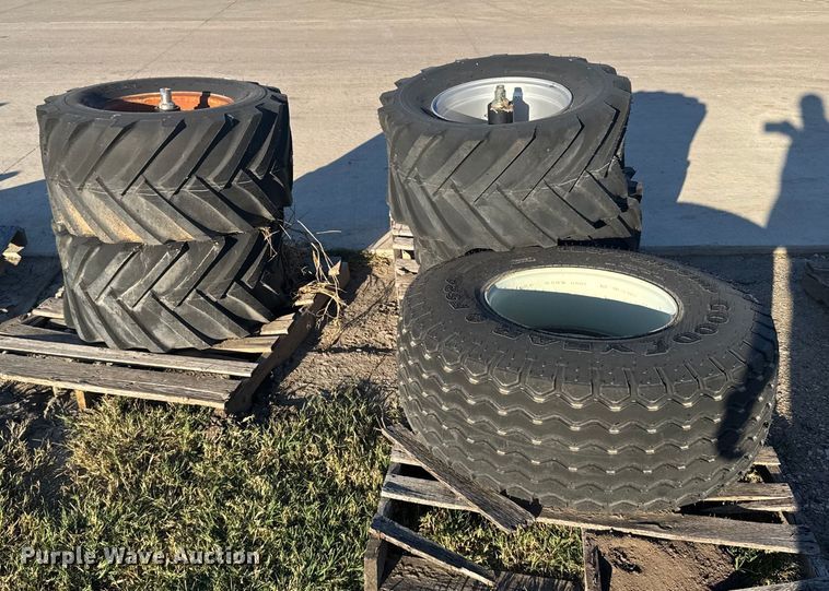 image for item EU6150 (5) skid steer tires and wheels 