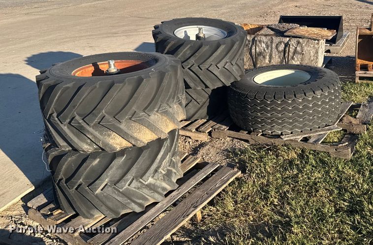 image for item EU6150 (5) skid steer tires and wheels 