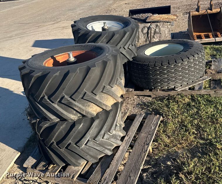 image for item EU6150 (5) skid steer tires and wheels 