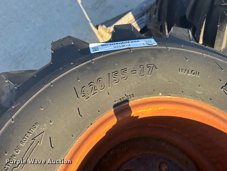 image for item EU6150 (5) skid steer tires and wheels 