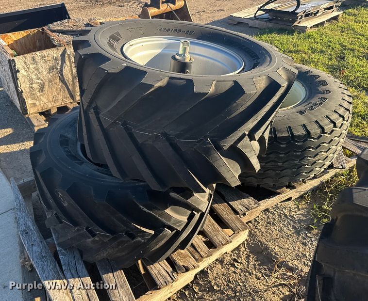 image for item EU6150 (5) skid steer tires and wheels 