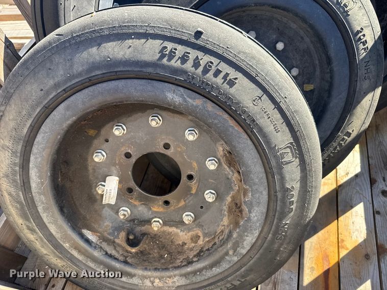 image for item EU6194 (4) 25.5x8x14 tires and wheels