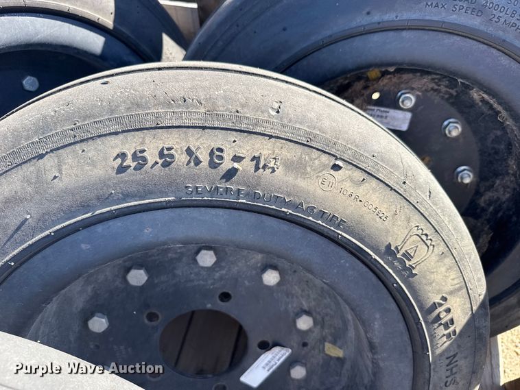 image for item EU6194 (4) 25.5x8x14 tires and wheels