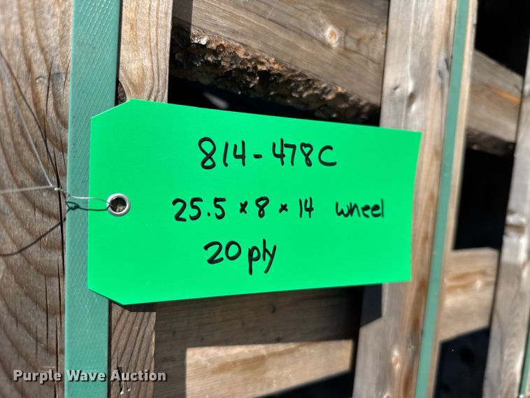 image for item EU6194 (4) 25.5x8x14 tires and wheels