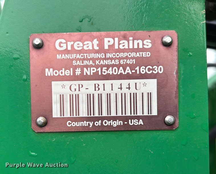 image for item EV3076 2015 Great Plains NP1540 NH3 applicator