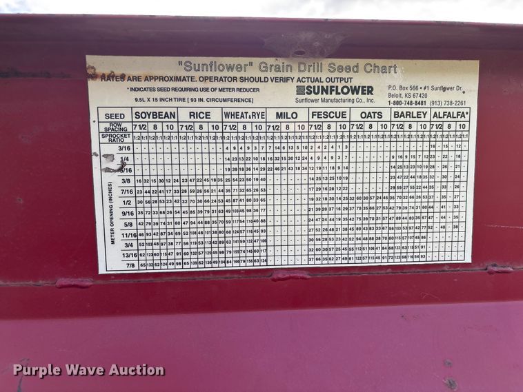 image for item EV3087 Sunflower 9411-15 grain drill