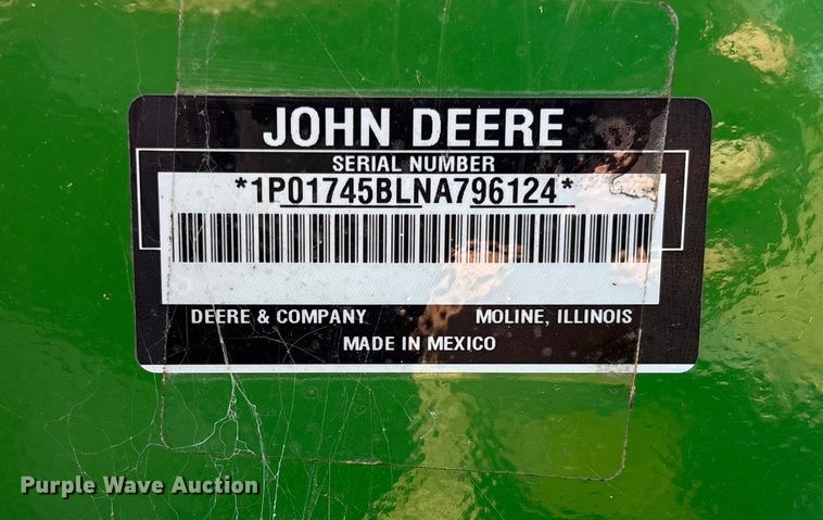 image for item EV3175 2022 John Deere 1745 split row planter