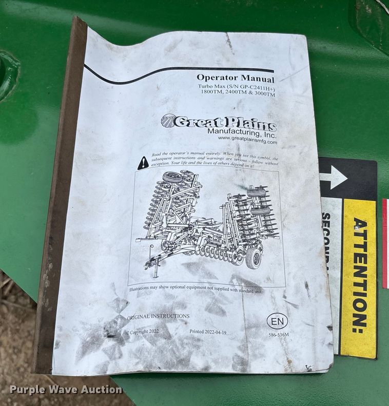 image for item EV3197 Great Plains 2400TM tandem disk