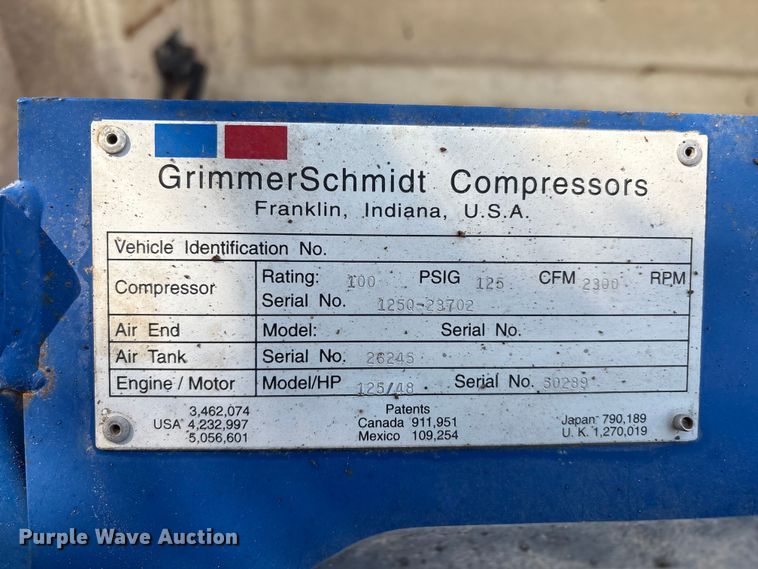 image for item GH9453 Grimmer Schmidt 125 air compressor