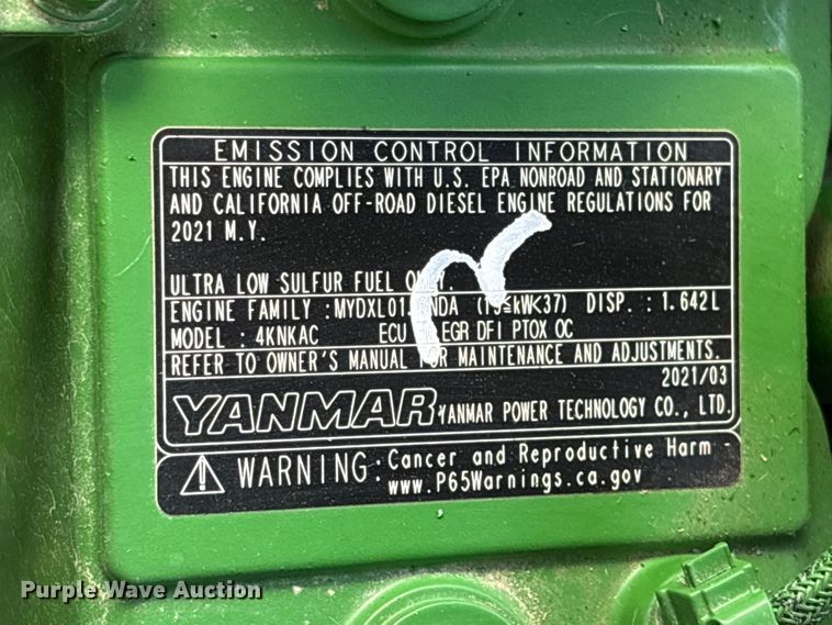 image for item YA1252 2021 John Deere 3035D  MFWD tractor