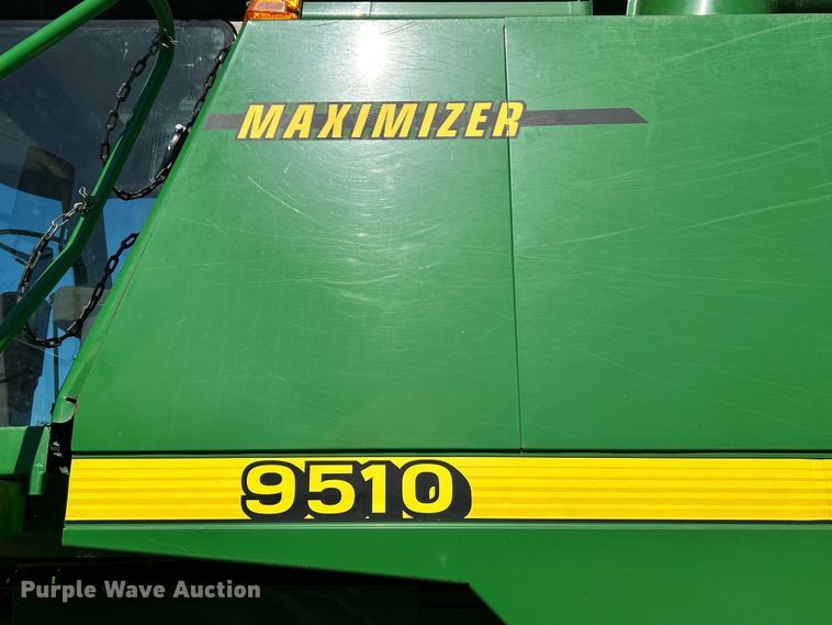 image for item YA1346 1999 John Deere 9510 Maximizer RWA combine