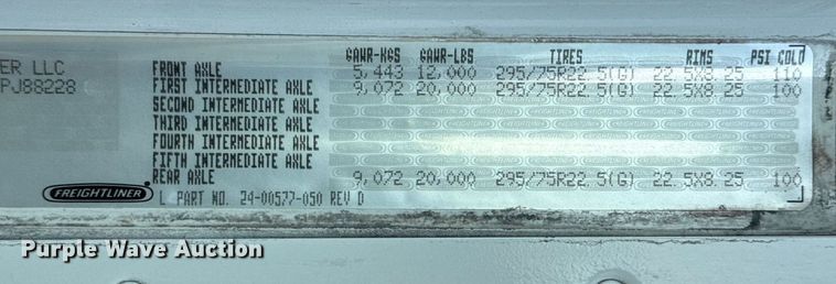 image for item DJ7766 2002 Freightliner Century Class semi truck