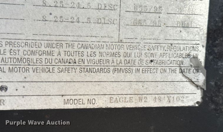 image for item DO2273 2000 Transcraft Eagle W2 flatbed trailer