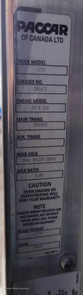 image for item DP5101 2011 Kenworth T370 truck cab and chassis