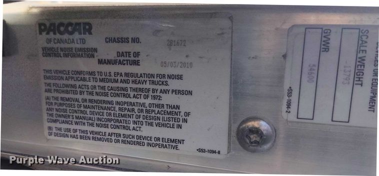 image for item DP5101 2011 Kenworth T370 truck cab and chassis