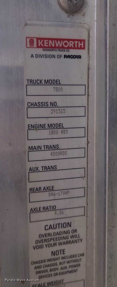 image for item DP5107 2011 Kenworth T800 fuel / lube truck