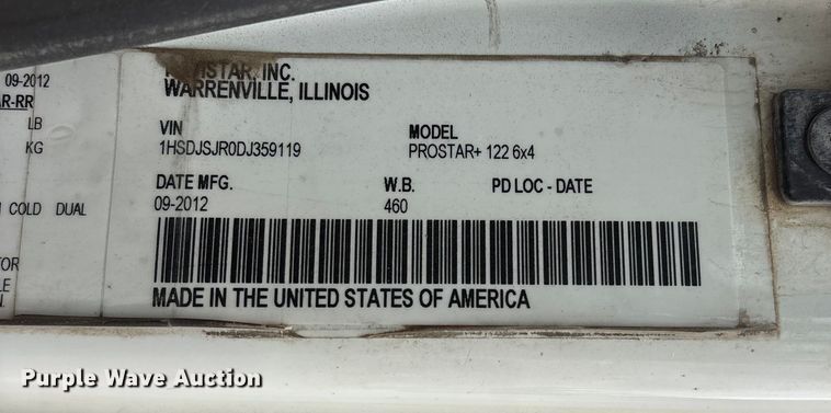 image for item DU1403 2013 International ProStar+ 122 semi truck