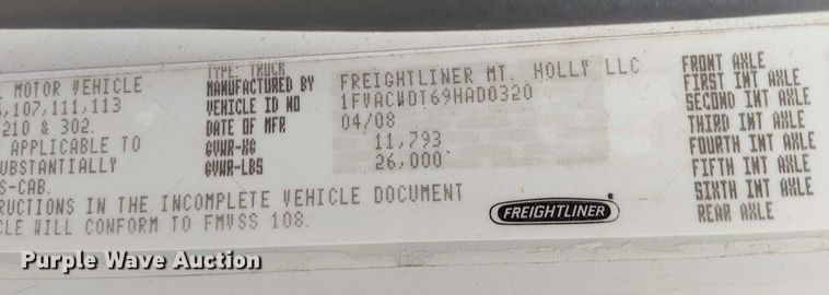 image for item DU3600 2009 Freightliner  Business Class M2 box truck