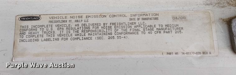 image for item DU3600 2009 Freightliner  Business Class M2 box truck