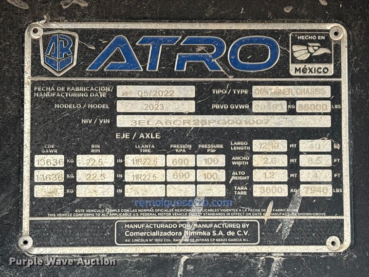 image for item EA7007 2023 Atro 2023 dry van trailer