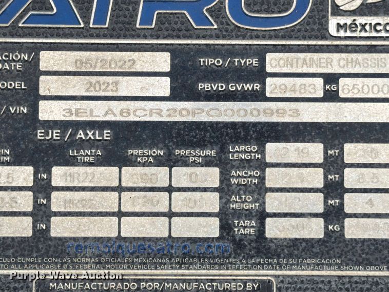 image for item EA7012 2023 Atro 2023 container trailer