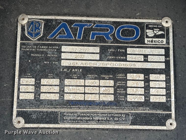 image for item EA7014 2023 Atro 2023 dry van trailer