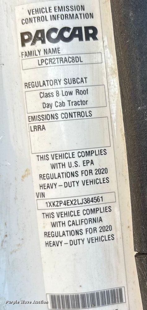 image for item EA7552 2020 Kenworth T880 semi truck