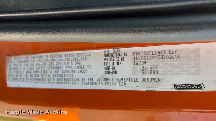 image for item EA7584 2005 Freightliner Business Class M2  flatbed truck