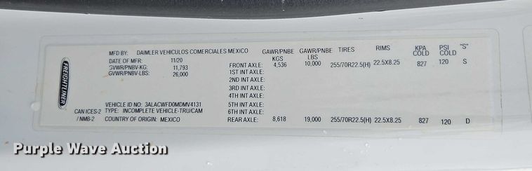 image for item EB8380 2021 Freightliner M2 flatbed truck