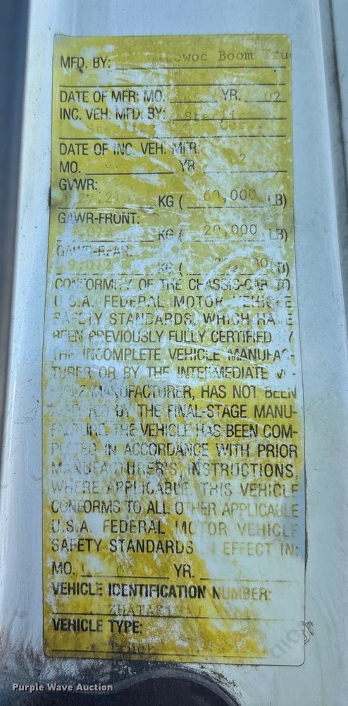 image for item EC3857 2003 Sterling L-Line truck cab and chassis