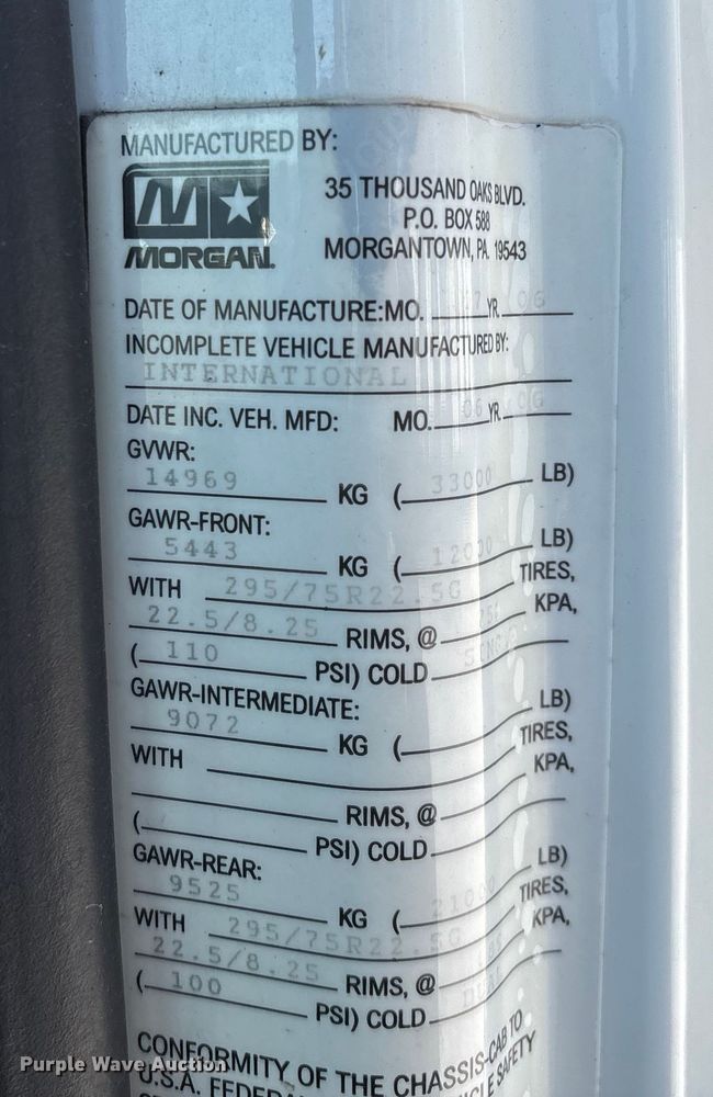 image for item ED2278 2007 International 4300 refrigerated delivery truck