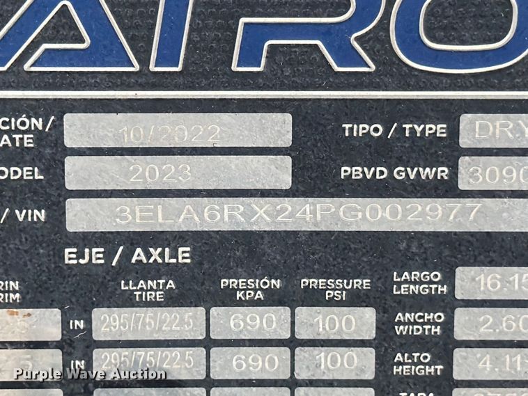 image for item ED4984 2023 Atro 2023 dry van trailer