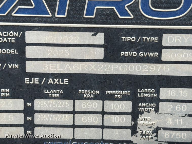 image for item ED4985 2023 Atro 2023 dry van trailer