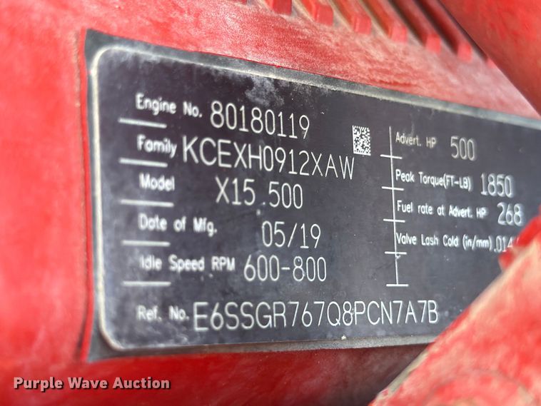 image for item ED5959 2020 Kenworth T800 semi truck