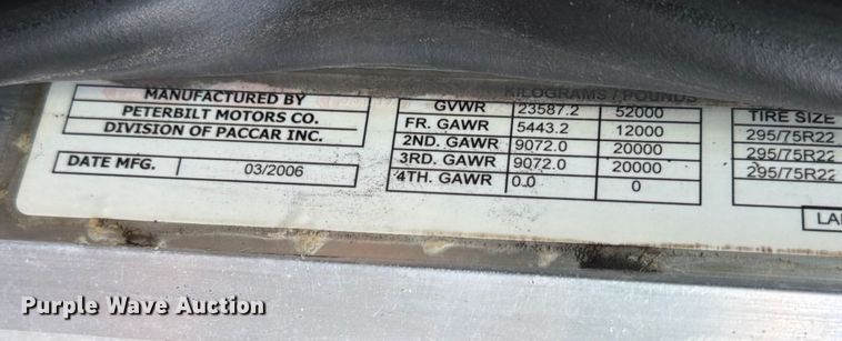 image for item ED5960 2007 Peterbilt 379 semi truck