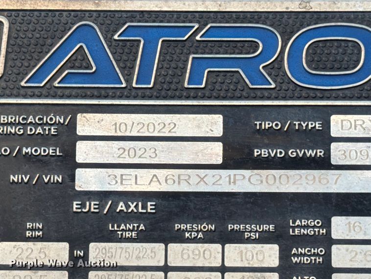 image for item ED5979 2023 Atro 2023 dry van trailer